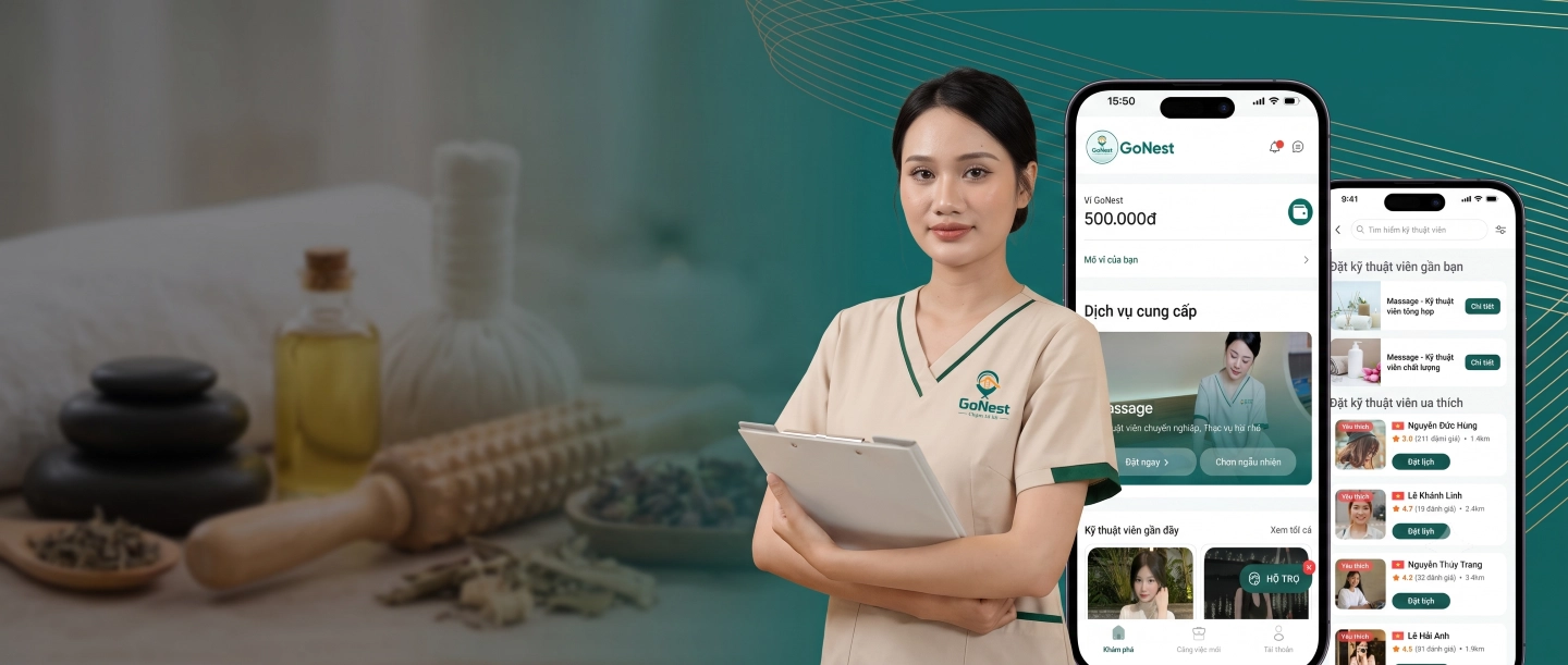 Tải app Gonest – đặt massage tại nhà